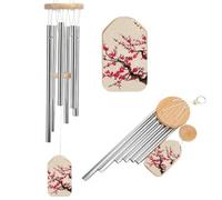 Carillon éolien japonais à fleurs de cerisier pour l'extérieur - Grand carillon à vent pour décoration de jardin avec son mélodieux pour maman, papa, grand-mère, maison, jardin, terrasse