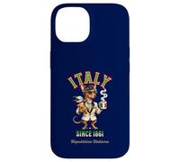 Carillon éolien Mignon Chienne Dame Tasse café Drapeau Italie Coque pour iPhone 14