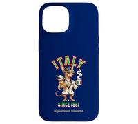 Carillon éolien Mignon Chienne Dame Tasse café Drapeau Italie Coque pour iPhone 15
