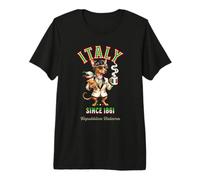 Carillon éolien Mignon Chienne Dame Tasse café Drapeau Italie T-Shirt Haut de Gamme