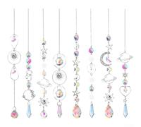 Carillon Éolien pour cristal Argenté 34cm Décoration Jardin Carillon