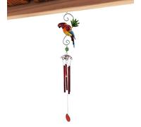 Carillon éolien pour perroquet d'extérieur - Carillon commémoratif en forme d'oiseau, carillon à vent décoratif en métal avec motif perroquet, carillon à vent à suspendre pour extérieur, décorations à