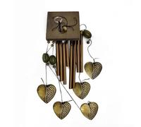 Carillon éolien style cloche chapelle pour jardin porche et utilisation en intérieur, grand design coupe-vent en cuivre avec son d'ambiance apaisant, pour une longue durée de vie 25 x 10 x 3 cm