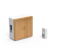 Avidsen Carillon Filaire Bambou - Sonnette Porte Éco-conçue, Design Bois