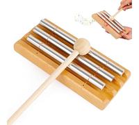 Carillon koshi 3 tons en bois avec maillet en bois, baguette sonore énergétique, instrument de percussion pour méditation, thérapie sonore et pédagogie musicale