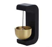 Carillon magnétique artisanal pour porte en cuivre pur pour anneau, conçu pour améliorer la décoration et fournir un carillon doux comme rappel d'utilisation de porte (D)