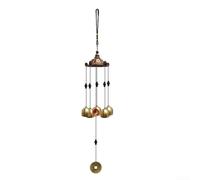 Carillon Métallique Cuivré 53cm Décoration Jardin | Design pavillon unique, son apaisant, pour idéal jardin, terrasse, housewarming