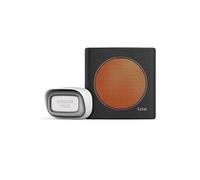 Extel - Carillon - Sonnette sans fil, Couleur: Orange/Noir, Portée émetteur: 200 m, Le carillon a un mode Flash, 6 sonneries disponibles ou mode silencieux grâce à son flash à LED intégré - 081741