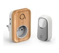 Carillon sans fil sans pile branchement sur prise 230 V technologie Kinétic Bamboo Plug - Avidsen - 102513