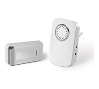 Avidsen Carillon Sans Fil Enfichable avec Bouton Sans Pile - Sonnette Sans Fil 100 m, 9 Sonneries, Volume Réglable, Carillon Secteur pour Maison