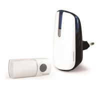 Thomson – Carillon sans fil 150 m, bouton, brancher sur prise, flash, 32 sonneries, volume réglable
