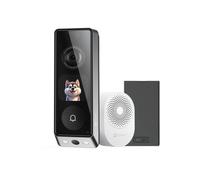 Carillon vidéo intelligent EZVIZ EP8 Ultra kit sonnette vidéo 160° Noir et argent 2 MP avec chime