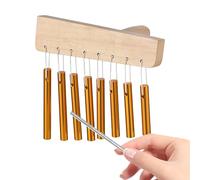 Carillons à percussion - Ensemble d'instruments à barre métallique, conception de tonalité résonante claire, cadre de montage sur base en bois, qualité sonore de studio professionnelle | Accessoire de