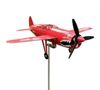 Carillons à vent de jardin - Décoration d'extérieur en forme de bouche de requin - Moulin à vent pour amateurs d'avion, pilotes, vétérans, terrasse, arrière-cour, pelouse