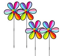 Carillons à vent de jardin | Lot de 4 sculptures en spirale en forme de fleur, bijoux d'extérieur décoratifs pour activités familiales, aires de jeux, parcs et expositions
