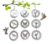 Carillons À Vent D'Extérieur | 3 Pièces Carillon Éolien Réfléchissant Antirouille Décoration,Set de disques effarouche-oiseaux - Pour Extérieur Patio Cour Jardin Balcon Terrasse Pelouse Maison