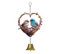 Carillons à Vent Extérieur | Décor Romantique Cœur 2D pour Maison | Carillon À Vent en Forme De Cœur Décor D'Extérieur | pour Jardin Terrasse Fenêtre Mur Fête Femmes Noël Saint-Valentin