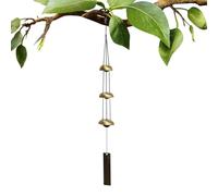 Carillons à Vent pour Extérieur,Décoration de Bénédiction - avec 3 Clochettes en Cuivre,pour Jardin Véranda Maison Pelouse Balcon Terrasse Funérailles
