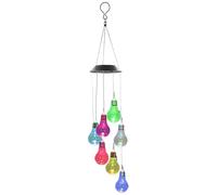 Carillons à Vent Solaires - Décorations Lumineuses Extérieures Énergie Solaire,Éclairage d'Ambiance Étanche à Couleurs Changeantes pour Jardin, Terrasse, Patio, Décoration Extérieure et Intérieure