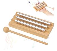 Carillons de Percussion Carillon énergétique avec Maillet Carillon De Méditation Energy Chime à 3 Tons pour enfants, yoga, gestion de salle de classe