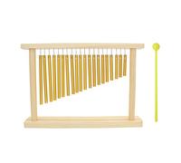 Carillons de Percussions Carillon de Musique à Percussion à Une Rangée avec 20 Tons Différents Support en Bois et Bâton Instrument de Percussion