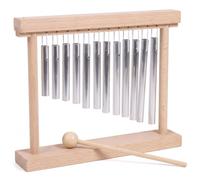 Carillons en bambou et cloche de méditation, instrument de percussion en bois, carillon table, carillons éoliens à une rangée, instrument musique à percussion pour la décoration salle ureau