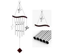 Carillons Éoliens Colibris pour Extérieur, Décoratif Hummingbird Wind Chime avec 7 Tubes en Aluminium Girouette Colibri pour Mère Grand Mère Jardin Terrasse Maison Décoration Suspendue