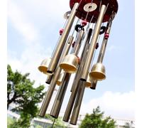 Carillons éoliens de Jardin Chinois Traditionnel Incroyable 10 Tubes 5 Cloches Bronze Cour carillons éoliens de Vie en Plein air 85 cm pour noël