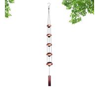 Carillons éoliens d'extérieur, ornement de cloche Zen, décoration d'intérieur de 97 cm/38 pouces avec 5 cloches, carillons musicaux à résonance profonde, avec gâche réglable, sculpture suspendue résis