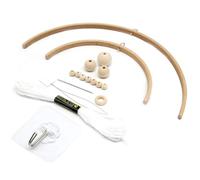 Carillons éoliens en bois, chapelet mobile en bois kit éolien carillon matériaux perles de sonnerie Hangle de fabrication de kit de lit de lit de lit de berceau, kit de fabrication de cadres mobiles,
