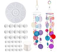 Carillons éoliens en résine, Moule à Faire soi-même, Kit de Fabrication de carillons Suspendus, moules en époxy pour la décoration la Maison, 1 Ensemble