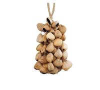 Carillons éoliens extérieurs de méditation coquille noix cloche à main | Cloches de guérison sonore Diapason Instruments de percussion musicale ethnique(Color1)
