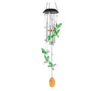 Carillons Eoliens Solaires A Oiseaux Chauds Carillons Eoliens A Couleurs Changeantes Avec Tubes Metalliques Et Ampoules Led Decoratifs Pour Cour Jardin Etc