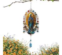 Carillons Éoliens Vintage Pour L'extérieur - Métal Et Acrylique Vierge | Mary Design Avec Cloches Et Chaîne | Lumière Colorée Réfléchissante, Sons Mélodiques Apaisants Pour Jardin, Terrasse, Porche |