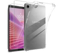 carinacoco Coque transparente pour Lenovo Tab One/Tab K9 avec 2 protections d'écran en verre trempé, coque de protection en TPU souple ultra transparente, légère et flexible en silicone résistant aux