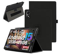 carinacoco Étui pour Blackview Tab 90 WiFi/Tab 9 WiFi, couverture complète en cuir de qualité supérieure, support pliable, anti-chute, avec porte-crayon et dragonne, noir