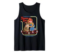 Caring for Your Demon Cat Retro Vintage Funny Adult Humor Débardeur