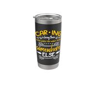 Caring Is Being There Caretaker Medicine Soins infirmiers Gobelet isotherme en acier inoxydable double paroi