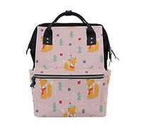 Carino Volpe Natale Senza Soluzione Di Continuità Sac à Langer Sac à Dos Grande Capacité Multifonction Sac à Couches pour Voyage Maman Femme Papa