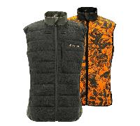 Carinthia G-Loft Ultra Loden gilet réversible de battue T. S Vert olive / Orange Blaze Camo S