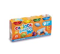 Carioca Baby DO Pâte à Modeler, Set de 8 Couleurs, pour Enfants à Partir de 12 Mois, Couleurs Vives et Mélangeables, Non-Salissant et Sèche à l'Air, Contient du Blé
