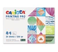 Carioca Bloc de papier à dessin A4 | Idéal pour une utilisation avec des crayons et des marqueurs | Feuilles avec bords prédécoupés pour faciliter le déchirement | 20 feuilles de 200 g