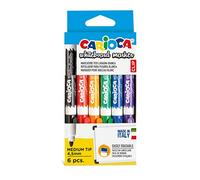 Carioca Clip - Sachet de 6 marqueurs effaçables pour tableau blanc, multicolore