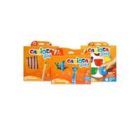 CARIOCA Coffret de couleurs Baby 1+ pour enfants - 6 feutres lavables Teddy, 10 crayons 3-en-1 Baby et 6 crayons de couleur Teddy Bear, kit de 3 boîtes, 22 pièces au total, lavables et sûrs