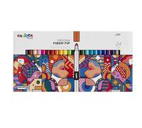 CARIOCA Jumbo Feutres pour Enfants - Encre Super Lavable, Pointe Large Bloquée, Corps Octogonal Maxi, Sans Gluten, Fabriqué en Italie (Boîte de 24 Feutres)