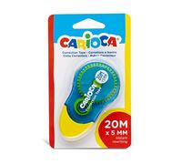 Carioca Correcteur de bande - Correcteur en ruban, opaque et réinscriptible. Parfait pour effacer. Contient 1 correcteur de 20 x 5 mm. Couleur du correcteur bleu et jaune.