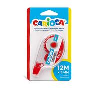 Carioca Correcteur de bande - Correcteur en ruban, opaque et réinscriptible. Parfait pour effacer. Contient 1 correcteur 12 x 5 mm. Couleur du correcteur en rouge
