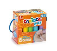 Carioca Craie de couleur pour bébé 7 couleurs à partir de 15 à 2 ans