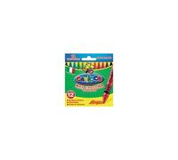 Carioca - Crayon - Cire - Non Permanent - Couleurs Brillantes Assorties - 8 Mm - Pack De 12