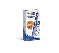 Carioca Stylos rétractables à bille Oops 0,7 mm effaçables rechargeables Lot de 12 Bleu